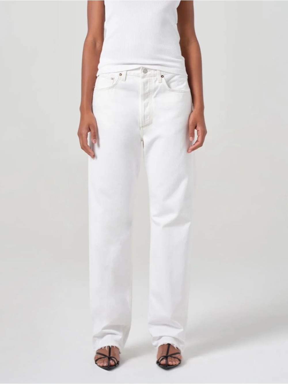 AGOLDE Kelly High-Rise Straight White Women’s Jeans
